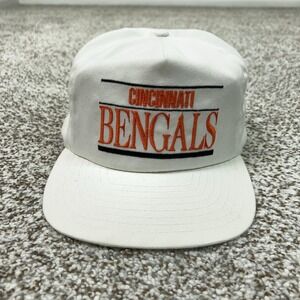 Vintage Cincinnati Bengals Hat Cap Snap Back Mens White Bar NFL Football 90s